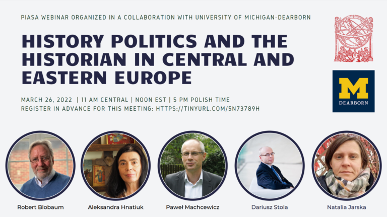History Politics and the Historian in Central and Eastern Europe webinar