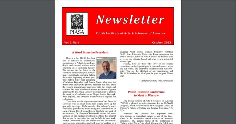 2023 October PIASA Newsletter