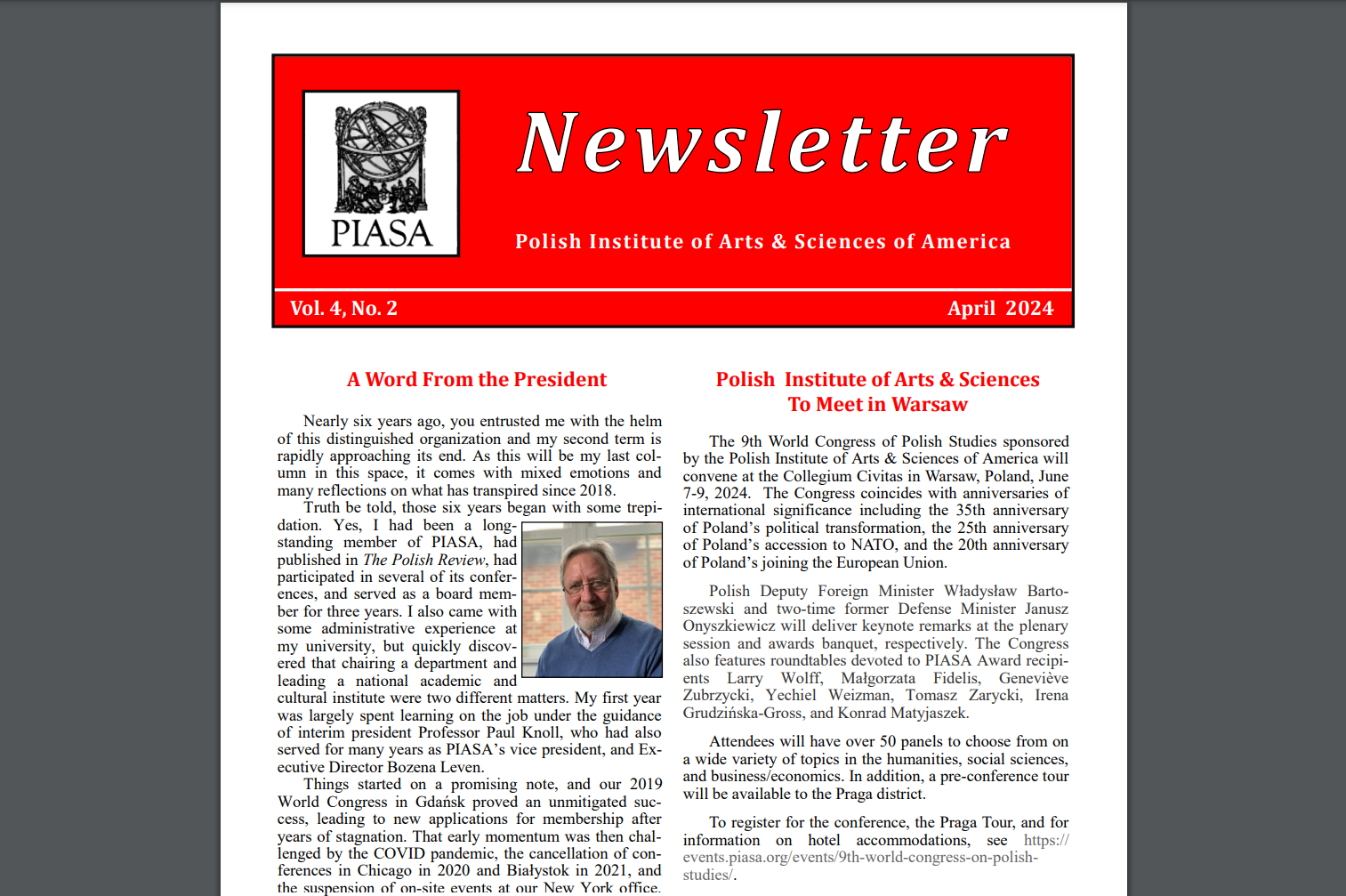 Newsletter April