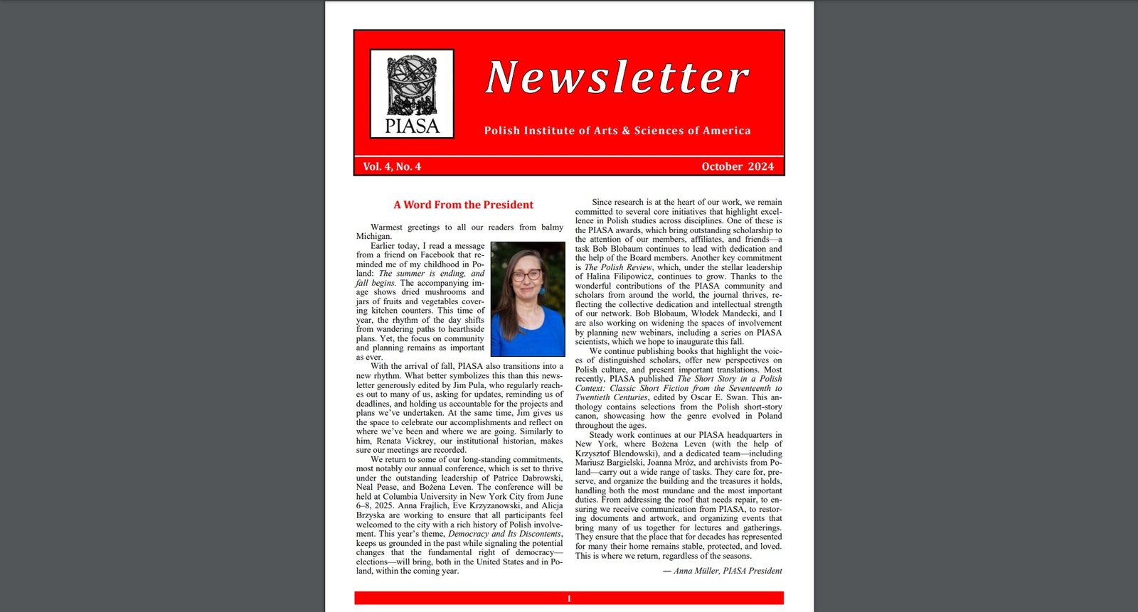 Newsletter October