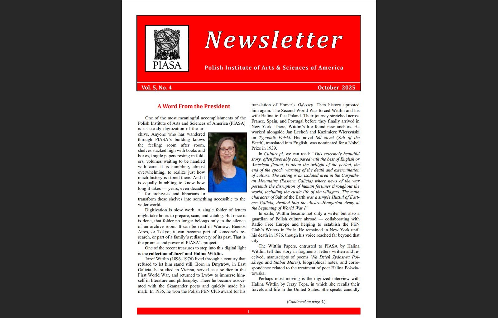 Newsletter Vol 5 No 4 October