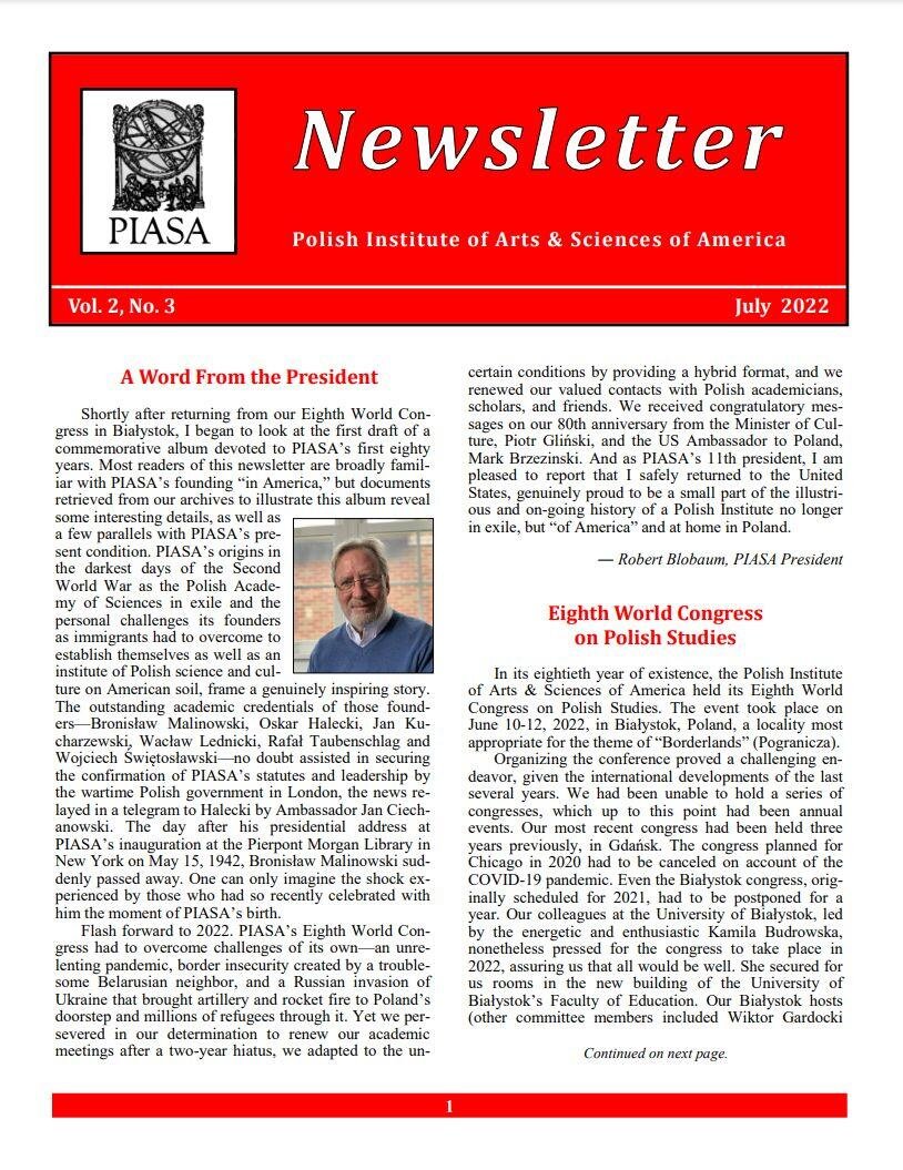 Newsletter Vol. 2 No. 3 July