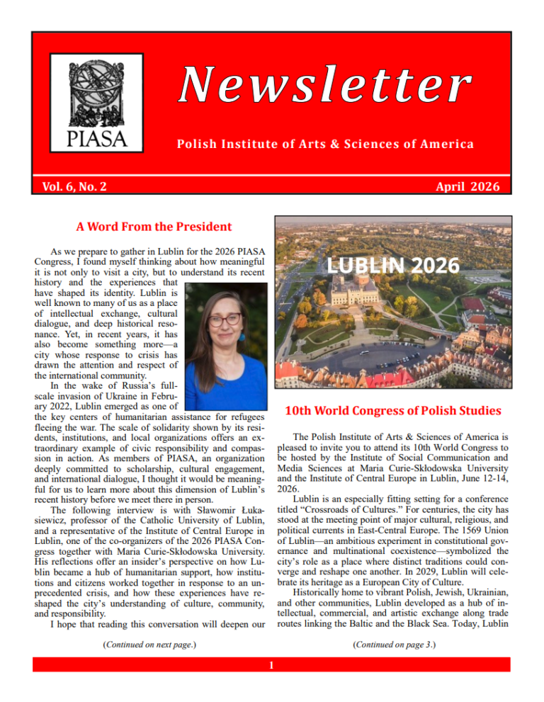 2026 April PIASA Newsletter